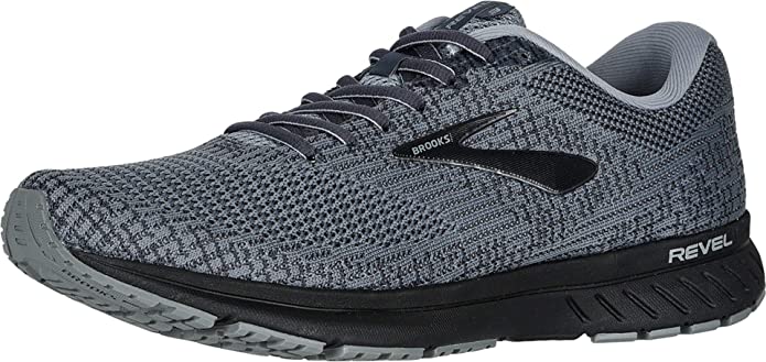 Men's Brooks Revel 3, Primer/Ebony/Black, 12 D Medium