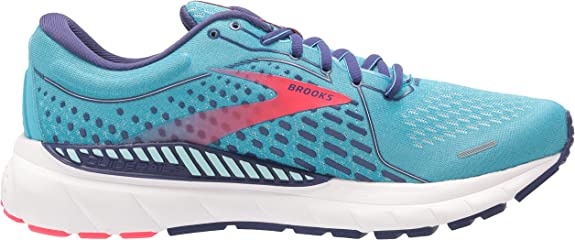Women's Brooks Adrenaline GTS 21, Horizon/Blue Ribbon/Pink, 8.5 B Medium