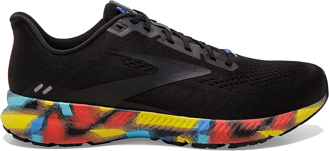 Men's Brooks Launch 8, Black/Red/Blue, 13 D Medium