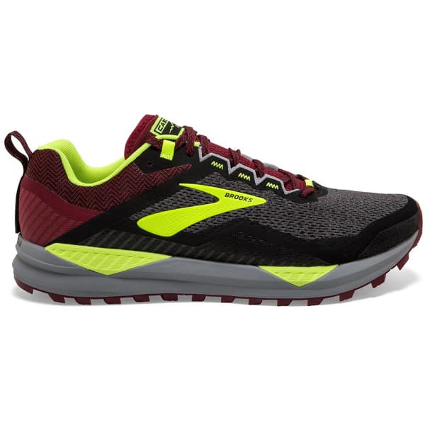 Men's Brooks Cascadia 14, Black Black Red Nightlife, 11.5 D Medium