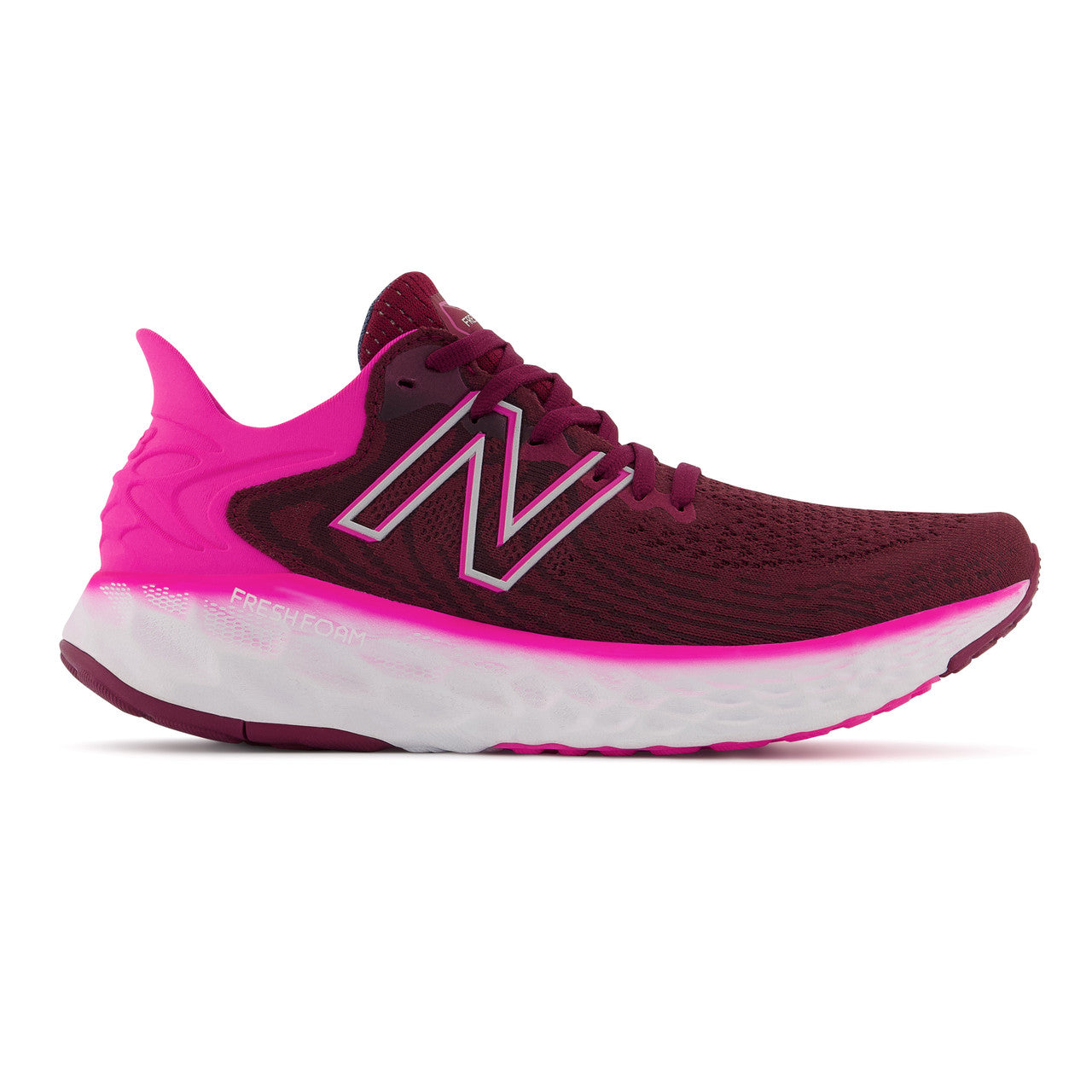 Women's New Balance Fresh Foam 1080 v11, Garnet/Pink Glo, 9 B Medium