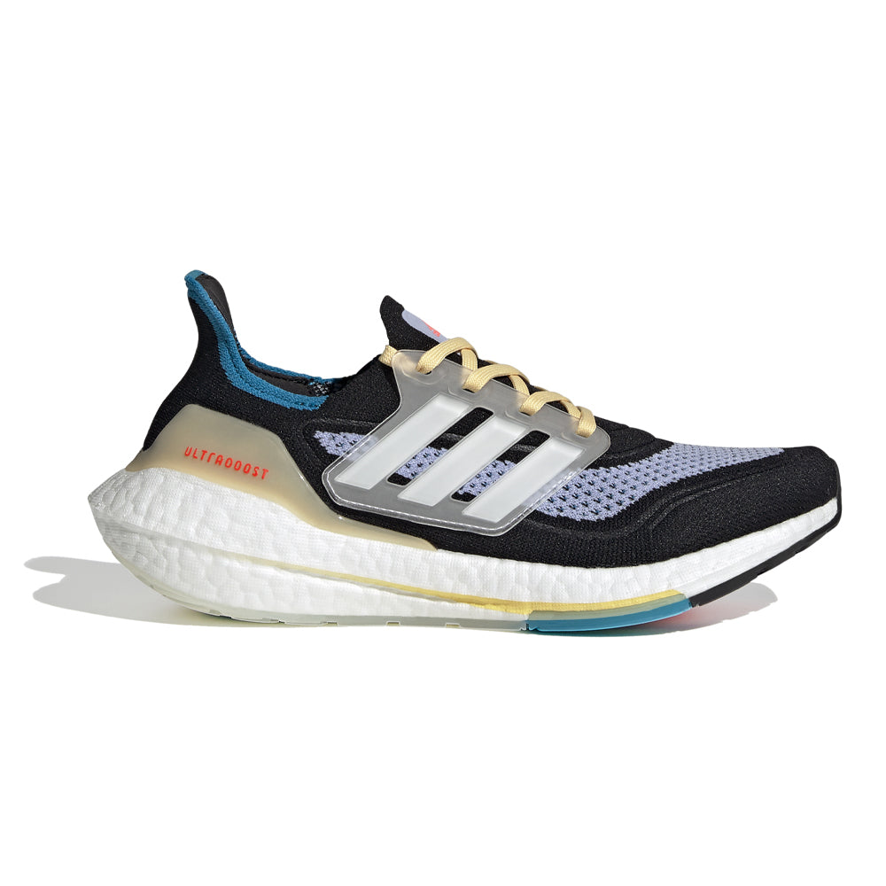 Women's Adidas Ultraboost 21, Black/White/Violet, 8 B Medium Women's Adidas Ultraboost 21, Black/White/Violet, 8 B Medium
