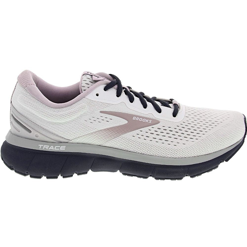Women's Brooks Trace, White/Grey/Ombre Blue, 7 B Medium