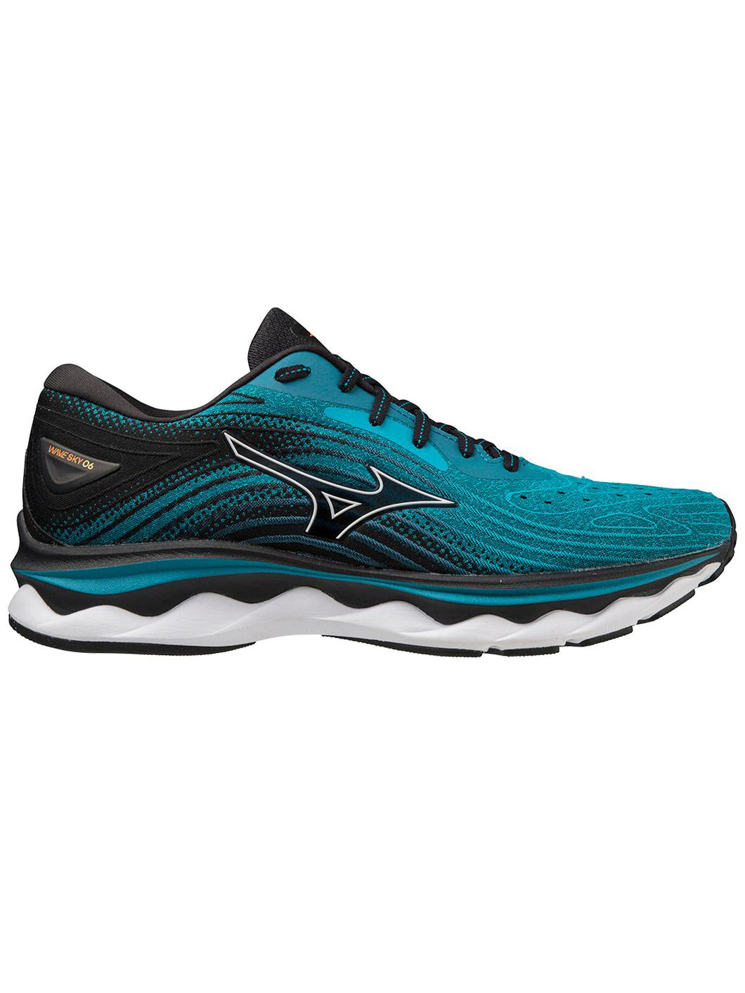 Men's Mizuno Wave Sky 6, Enamel Blue/White, 12 D Medium