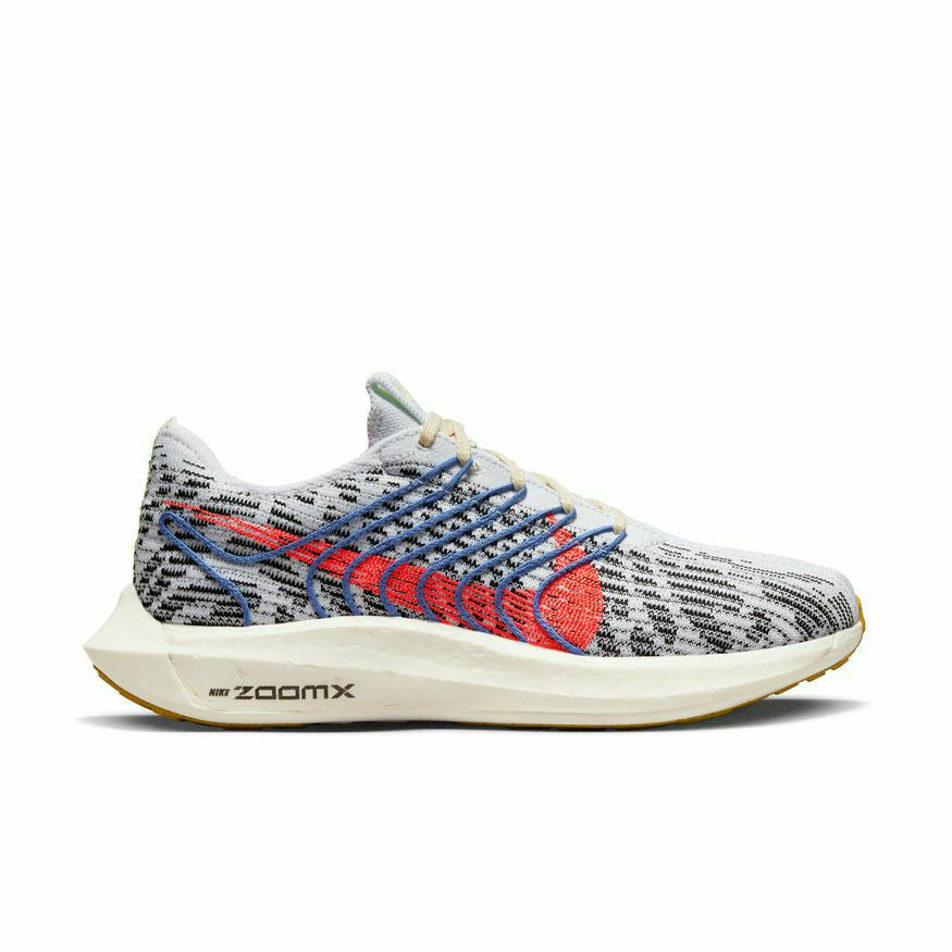 Women's Nike Pegasus Turbo Next Nature, Pure Platinum/Bright Crimson, 7.5 B Medium