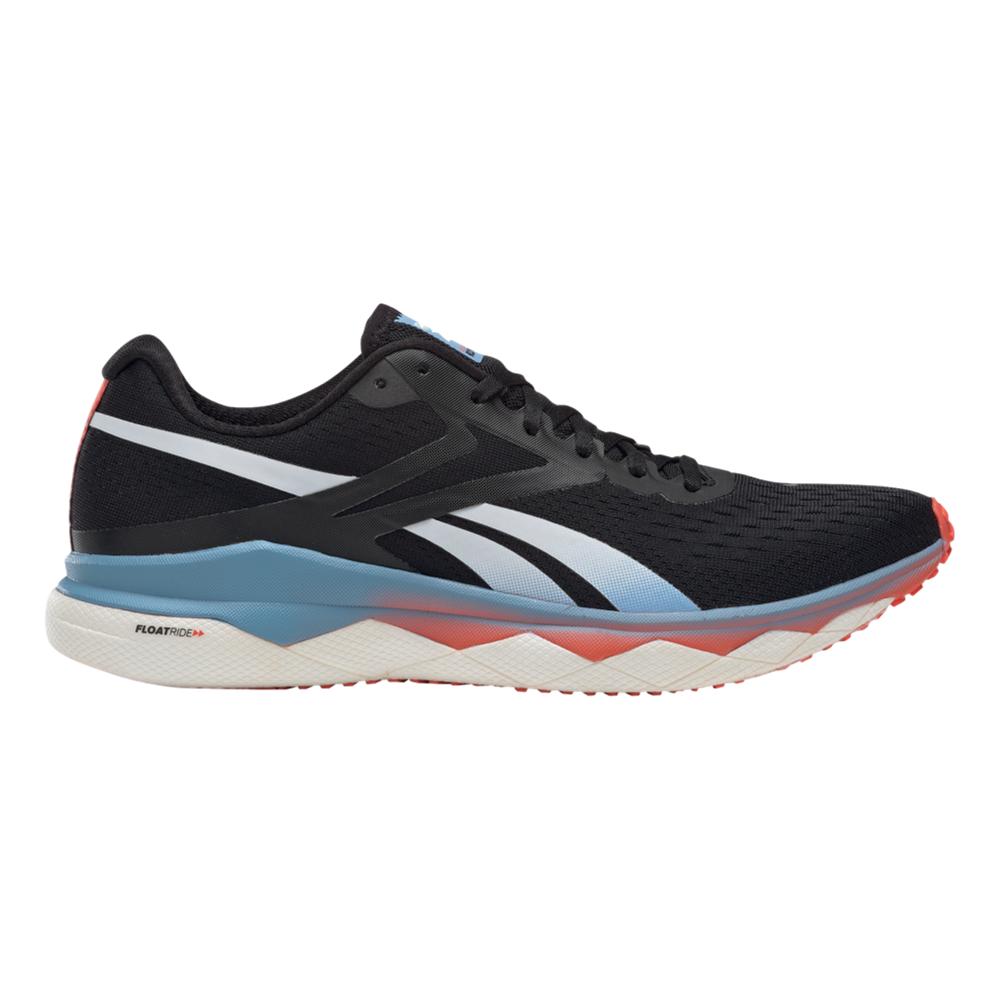 Men's Reebok Floatride Run Fast 2.0, Black/Fluid Blue/Vivid Orange, 13 D Medium