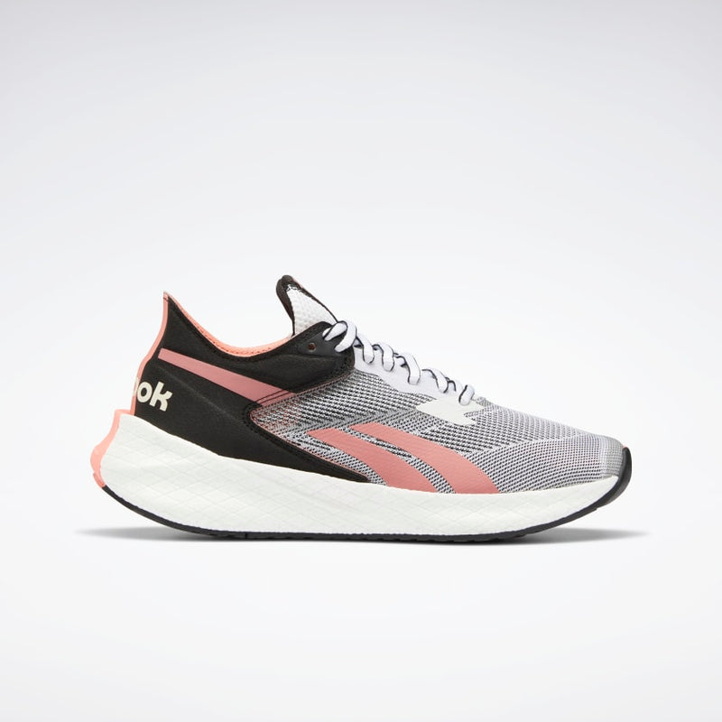 Women's Reebok Floatride Energy Symmetros, White/Core Black/Twisted Coral, 7.5 B Medium