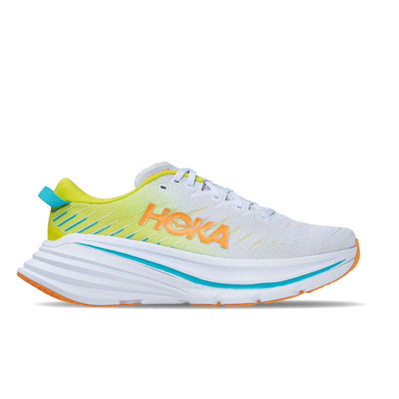 Women's Hoka Bondi X, White/Evening Primrose, 7 B Medium