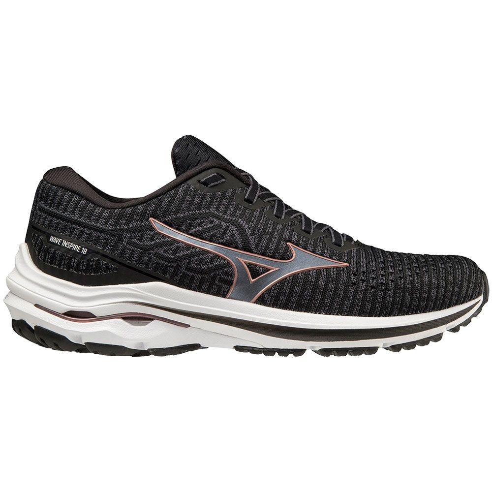 Women's Mizuno Wave Inspire 18, Ebony, 7 B Medium