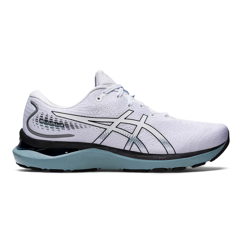 Men's Asics Gel-Cumulus 24, White/Black, 12.5 D Medium