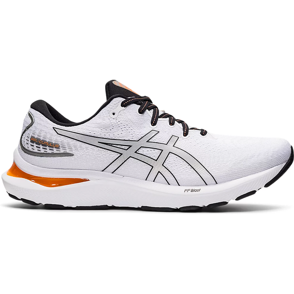 Men's Asics GEL-Cumulus 24, White/Piedmont Grey, 12 D Medium