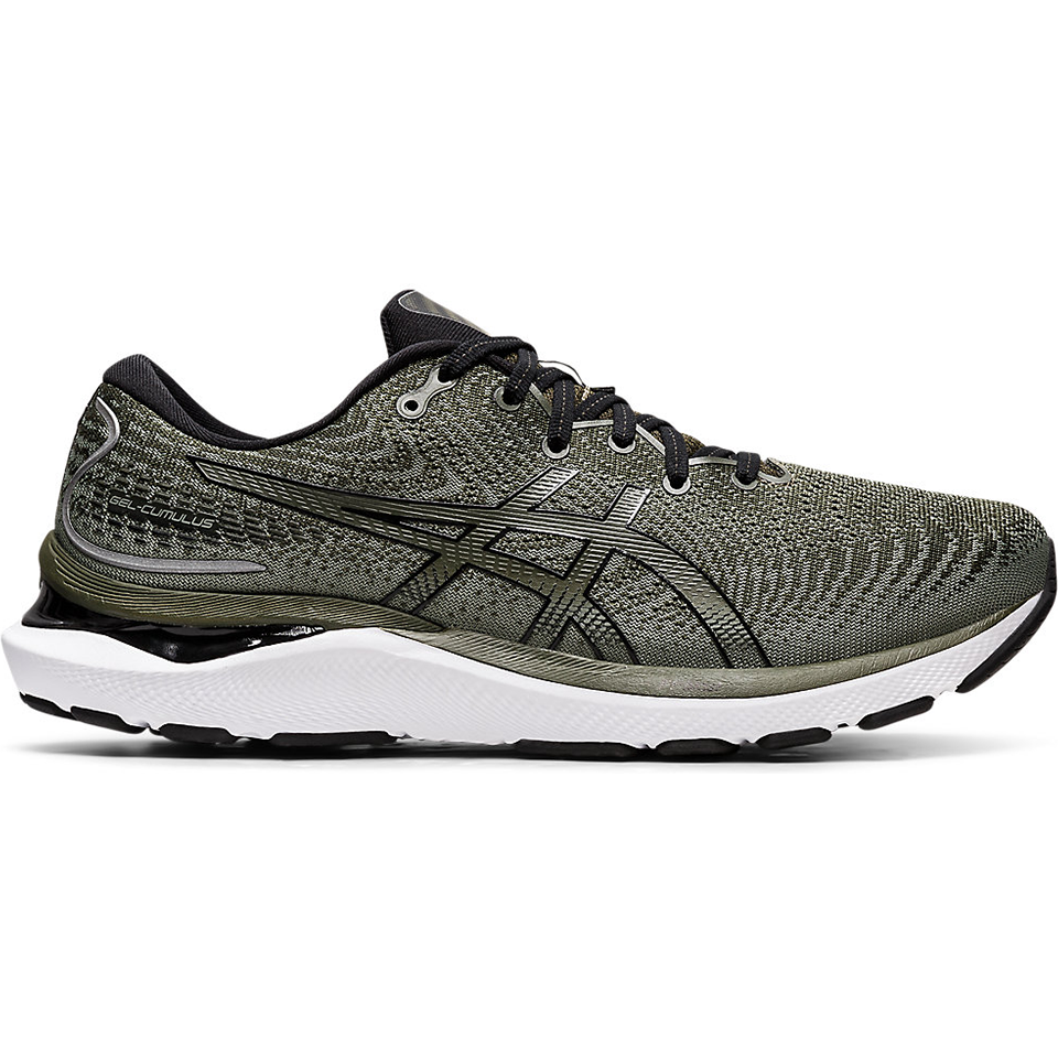 Men's Asics Gel-Cumulus 24, Olive Canvas/Black, 11 D Medium