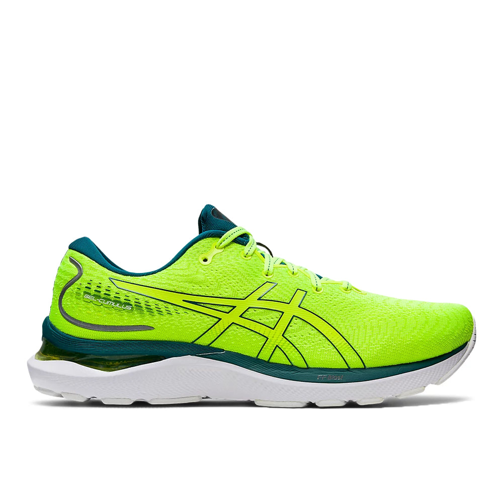 Men's Asics Gel-Cumulus 24, Safety Yellow/Velvet Pine, 10 D Medium