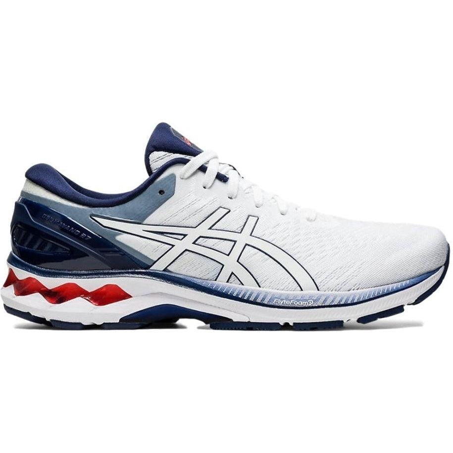Men's Asics GEL-Kayano 27, White/Peacoat, 12.5 D Medium