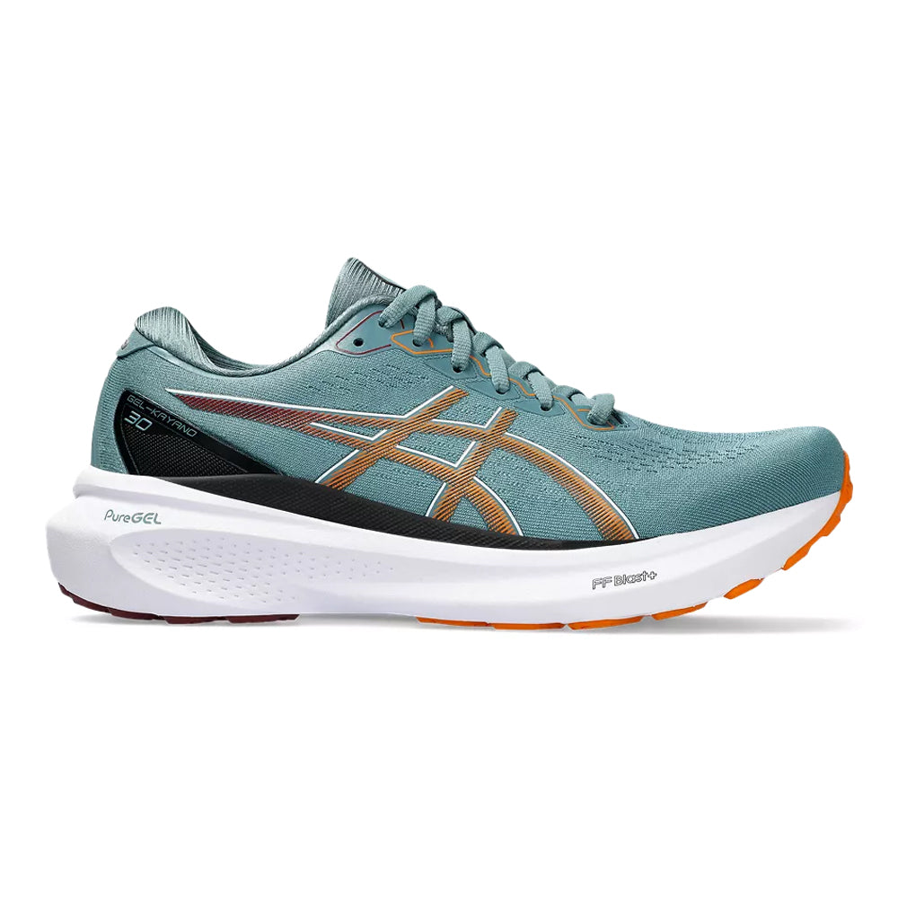 Men's Asics Gel-Kayano 30, Foggy Teal/Bright Orange, 12.5 D Medium