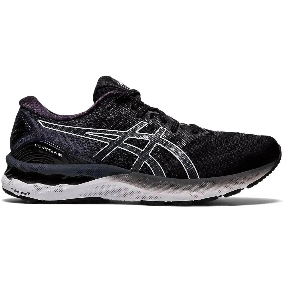 Men's Asics GEL-Nimbus 23, Black/White, 11.5 D Medium