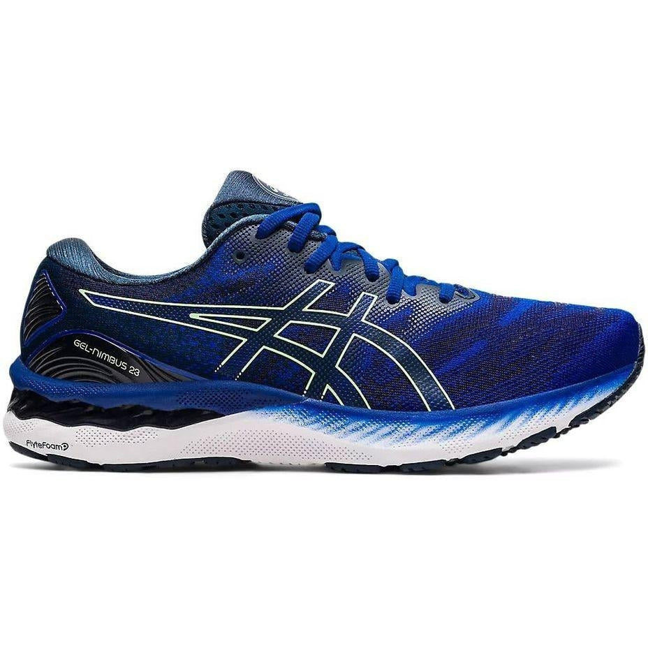 Men's Asics Gel-Nimbus 23, Monaco Blue/Bright Lime, 11 D Medium