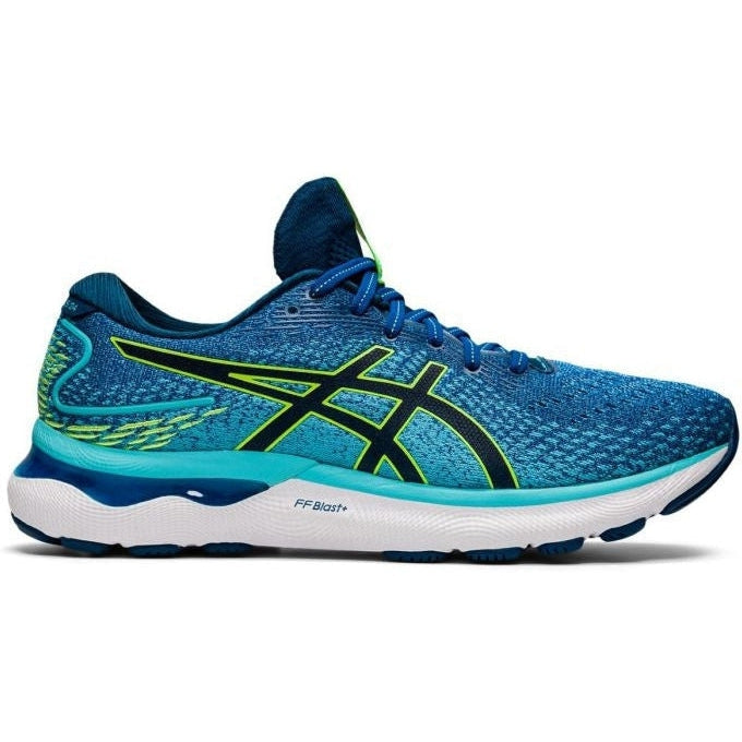Men's Asics Gel-Nimbus 24, Lake Drive/Hazard Green, 12.5 D Medium