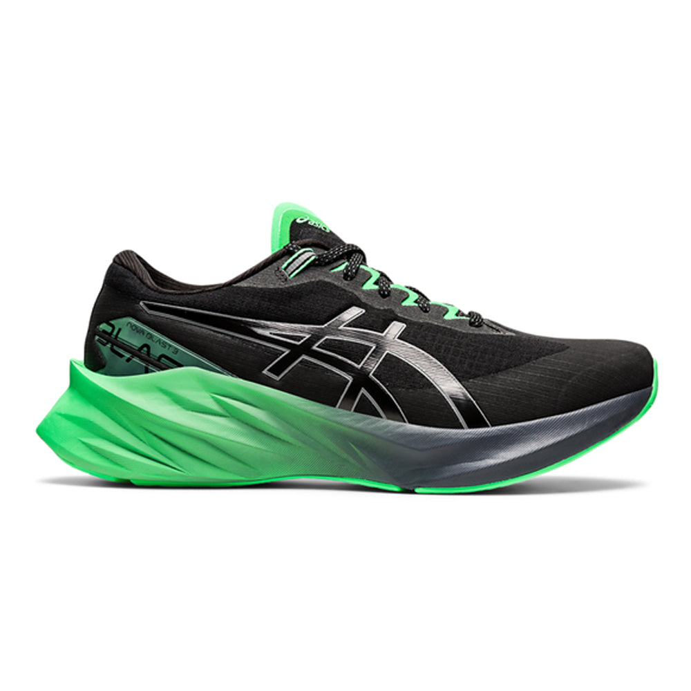 Men's Asics Novablast 3 Lite-Show, Black/New Leaf, 9.5 D Medium
