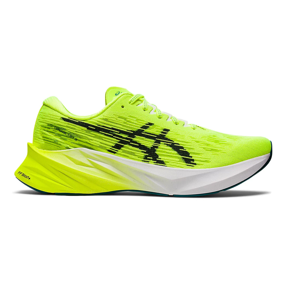 Men's Asics Novablast 3, Safety Yellow/Black, 12 D Medium