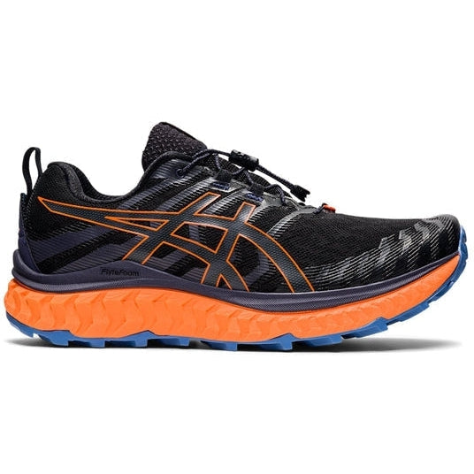 Men's Asics Trabuco Max, BLACK/SHOCKING ORANGE, 11.5 D Medium