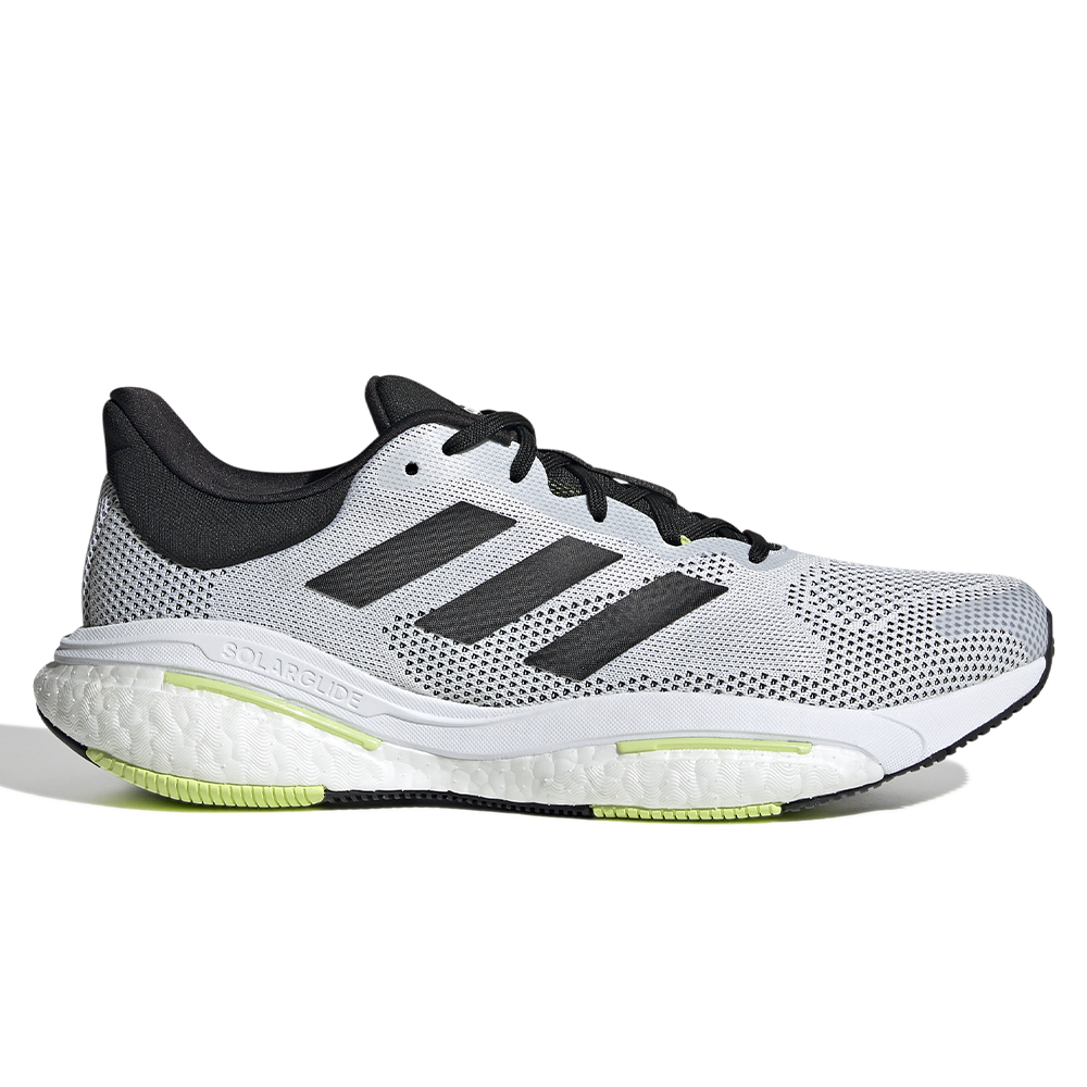 Men's Adidas Solar Glide 5, Ftwr White / Core Black / Pulse Lime, 8.5 D Medium Men's Adidas Solar Glide 5, Ftwr White / Core Black / Pulse Lime, 8.5 D Medium