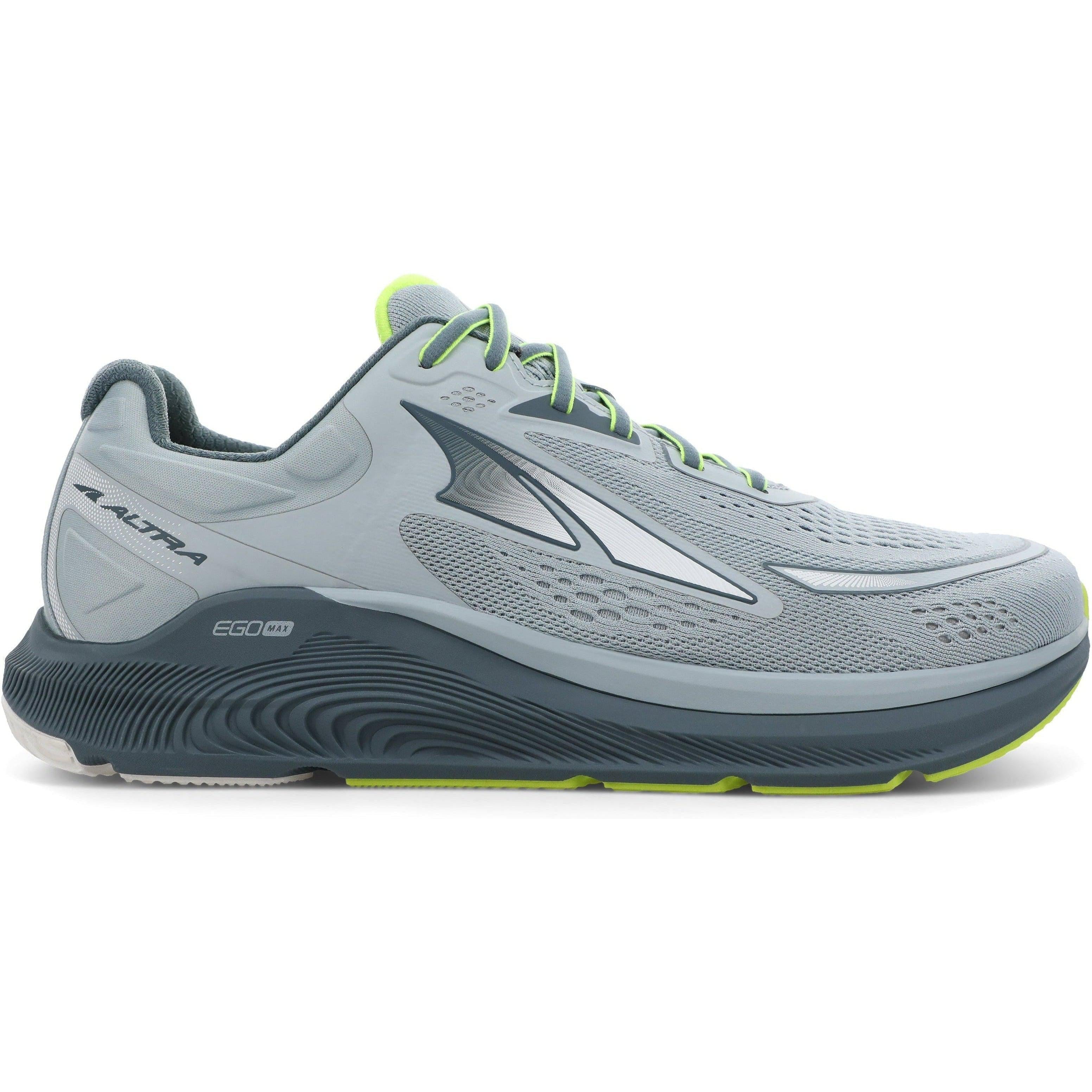 Men's Altra Paradigm 6, Grey/Lime, 10 D Medium