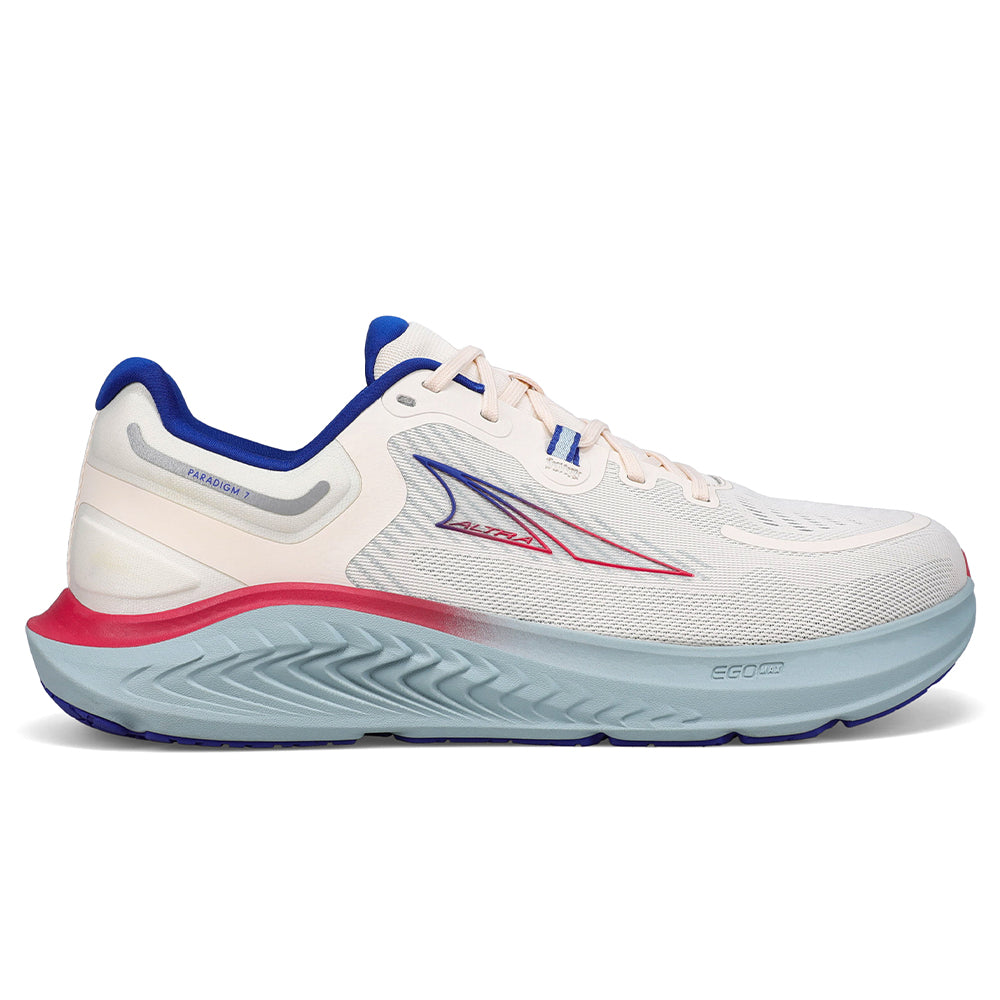 Men's Altra Paradigm 7, White/Blue, 8 D Medium