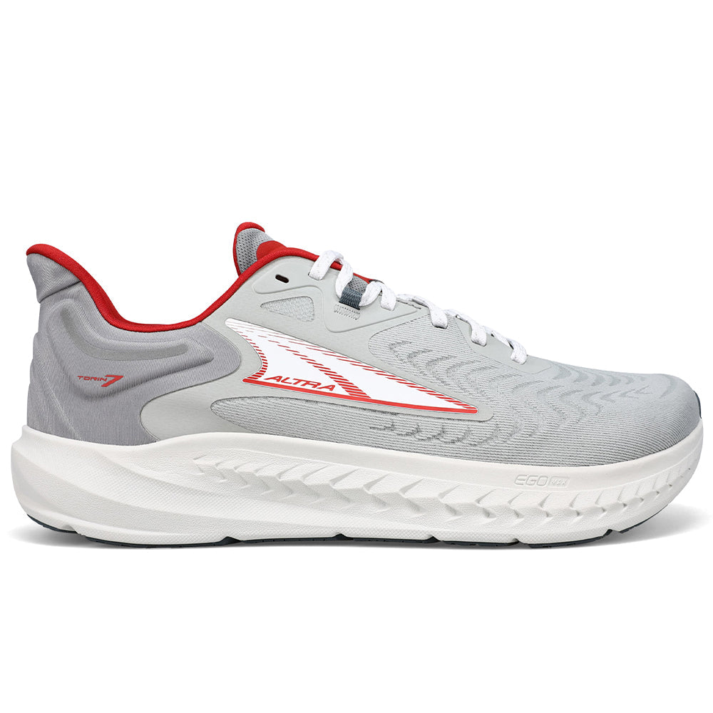 Men's Altra Torin 7, Gray/Red, 10 D Medium