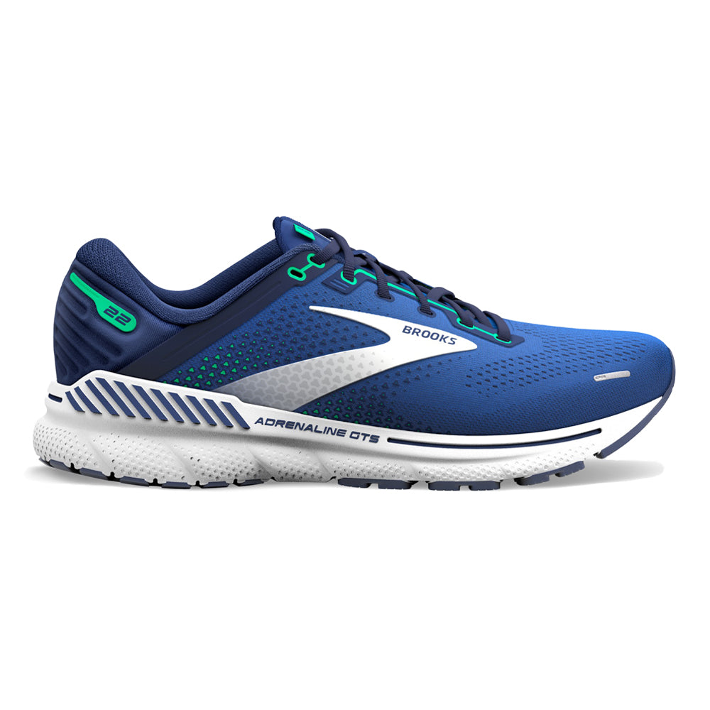 Men's Brooks Adrenaline GTS 22, Surf the Web/Blue/Irish Green, 11.5 D Medium