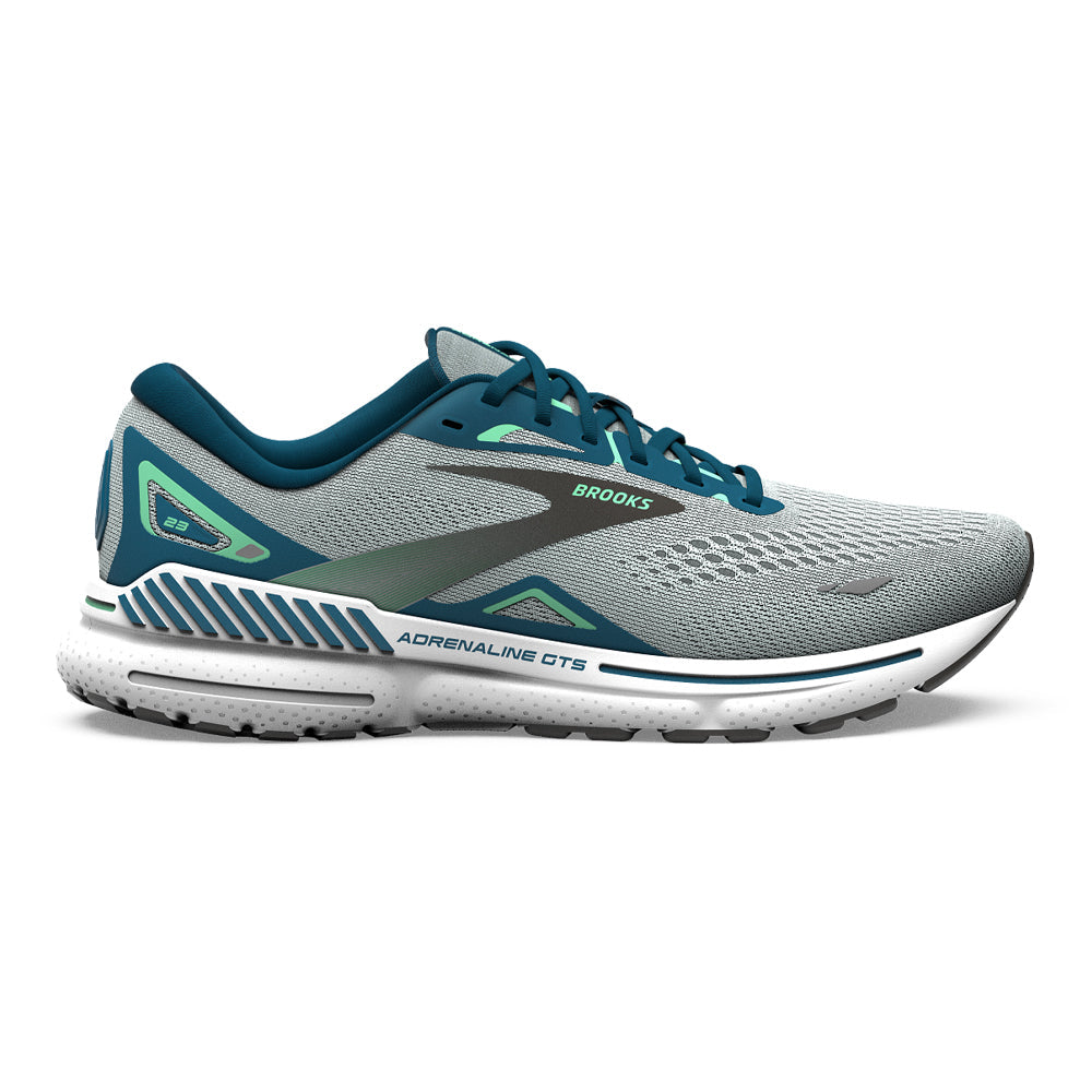 Men's Brooks Adrenaline GTS 23, Blue/Moroccan/Spring Bud, 13 D Medium
