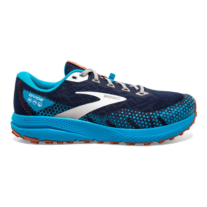 Men's Brooks Divide 3, Peacoat/Atomic Blue/Rooibos, 10 D Medium