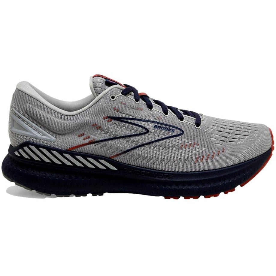 Men's Brooks Glycerin GTS 19, Grey/Alloy/Peacoat, 12 D Medium