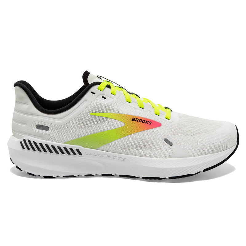 Men's Brooks Launch GTS 9, White/Pink/Nightlife, 9.5 D Medium