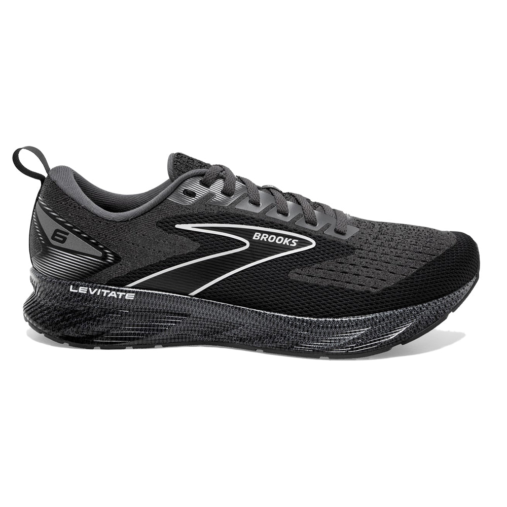 Men's Brooks Levitate 6, Blackened Pearl/Ebony/White, 12 D Medium