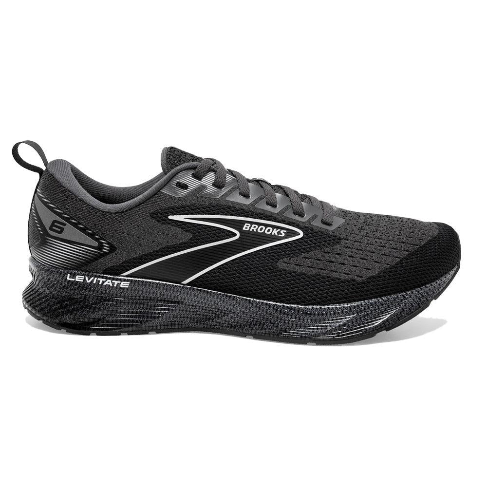 Men's Brooks Levitate 6, Blackened Pearl/Ebony/White, 7 D Medium