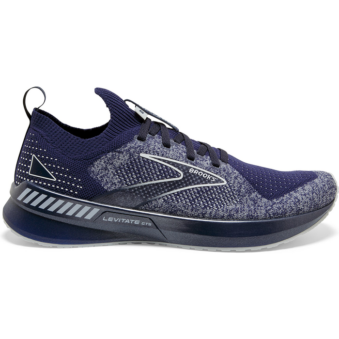 Men's Brooks Levitate StealthFit GTS 5, Peacoat/Grey, 8 D Medium