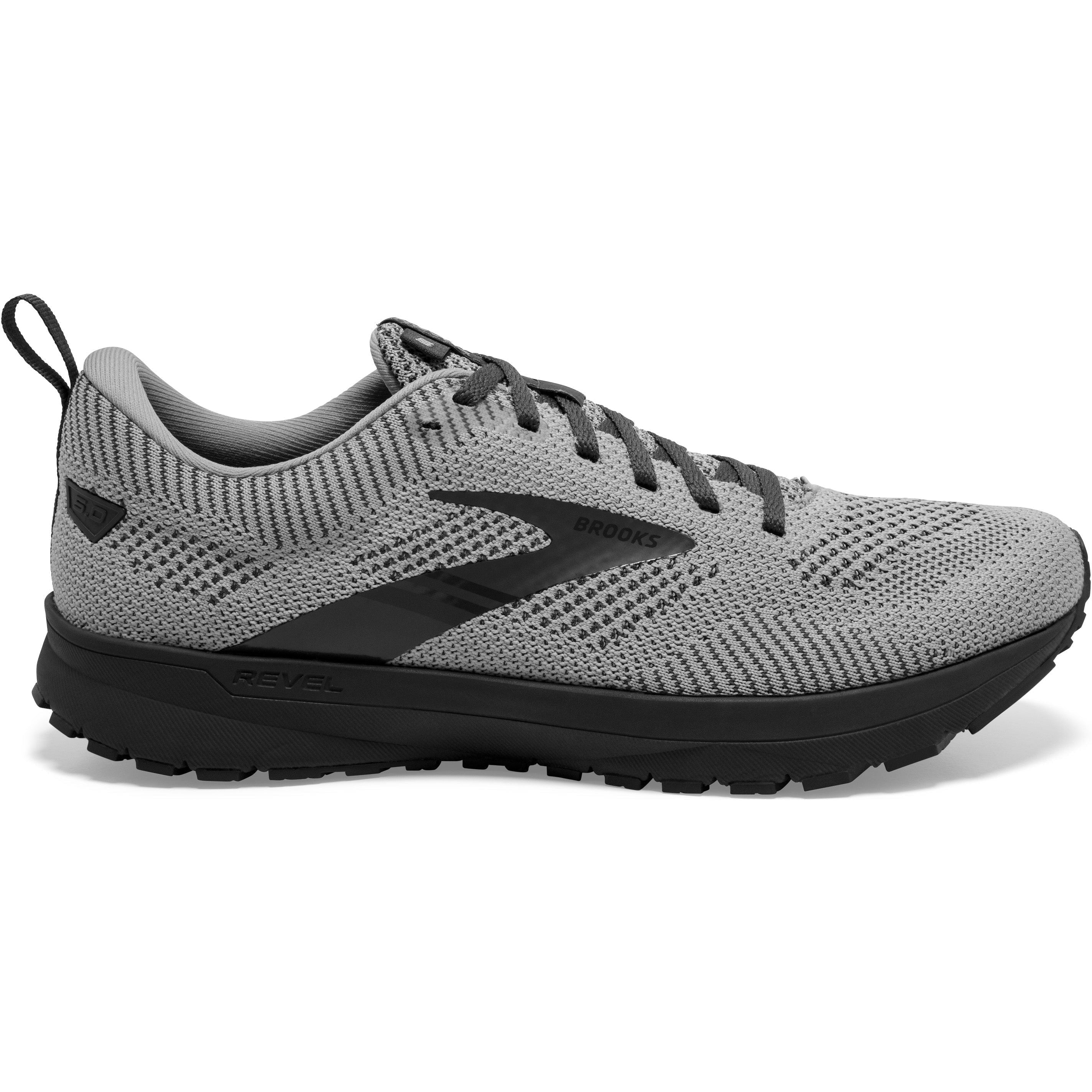 Men's Brooks Revel 5, Ebony/Alloy/Metallic, 12.5 D Medium