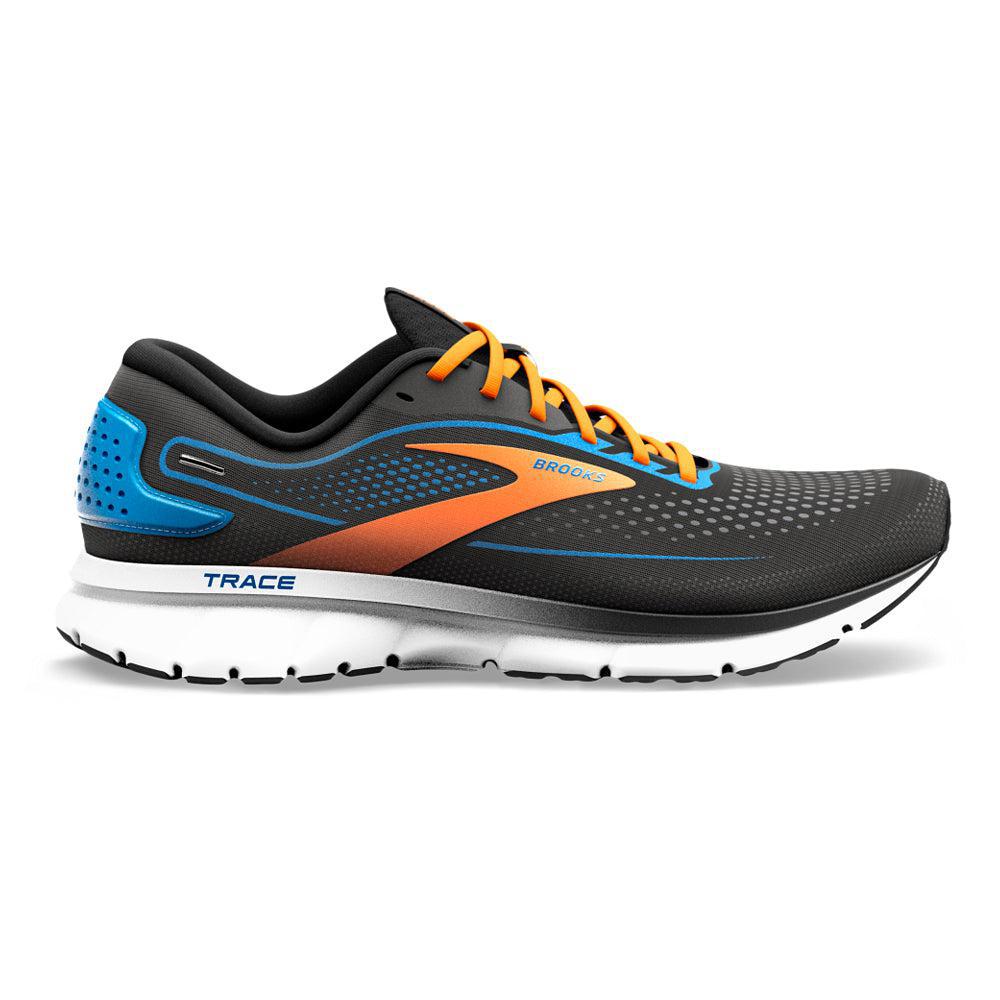 Men's Brooks Trace 2, Black/Classic Blue/ Orange, 8.5 D Medium
