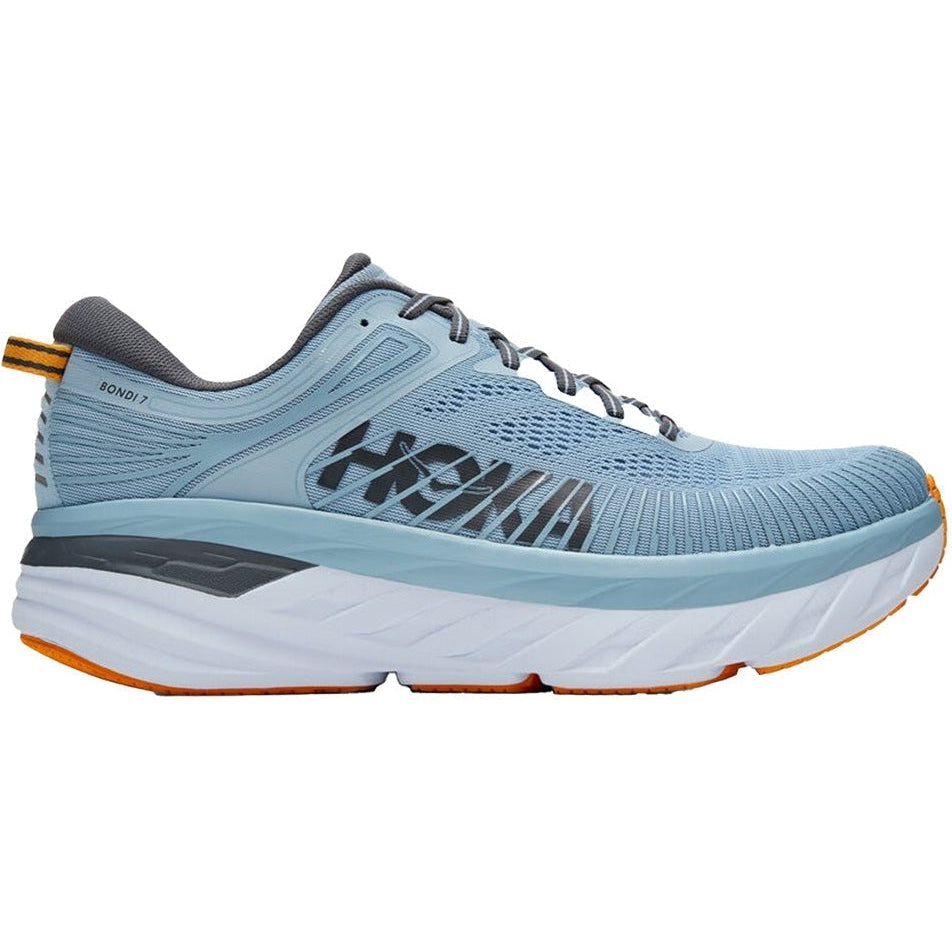 Men's Hoka Bondi 7, Blue Fog/Castlerock, 9 D Medium