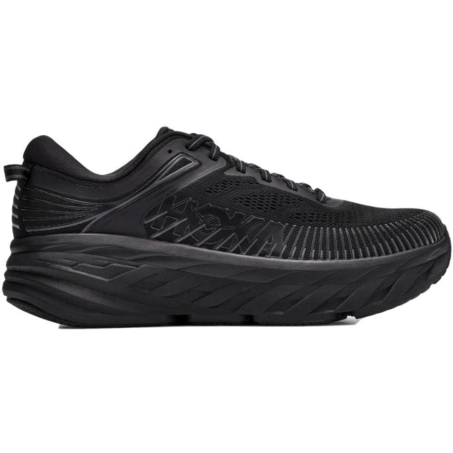 Men's Hoka Bondi 7, Black/Black, 14 D Medium