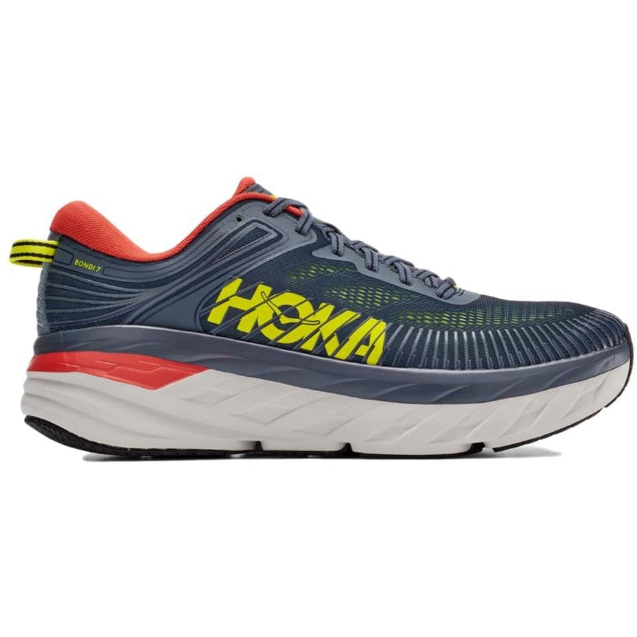 Men's Hoka Bondi 7, Turbulence/Chili, 11.5 D Medium