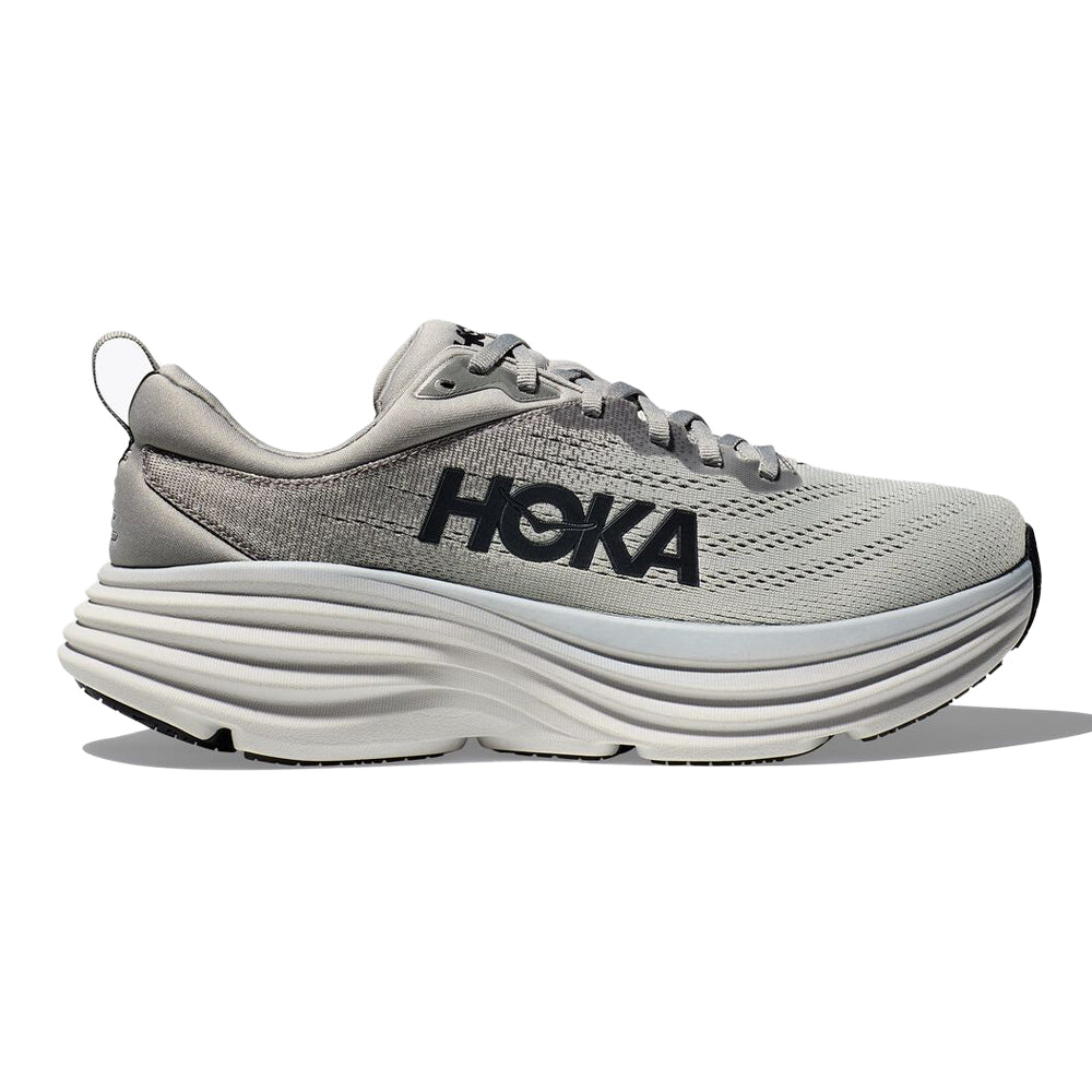 Men's Hoka Bondi 8, Sharkskin/Harbor Mist, 11 D Medium
