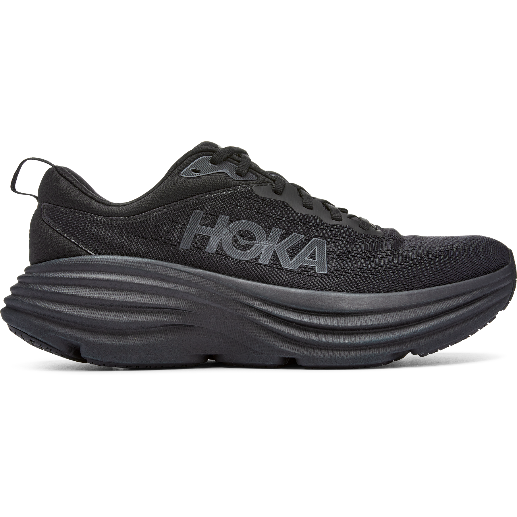 Men's Hoka Bondi 8, Black/Black, 9 4E Extra Wide