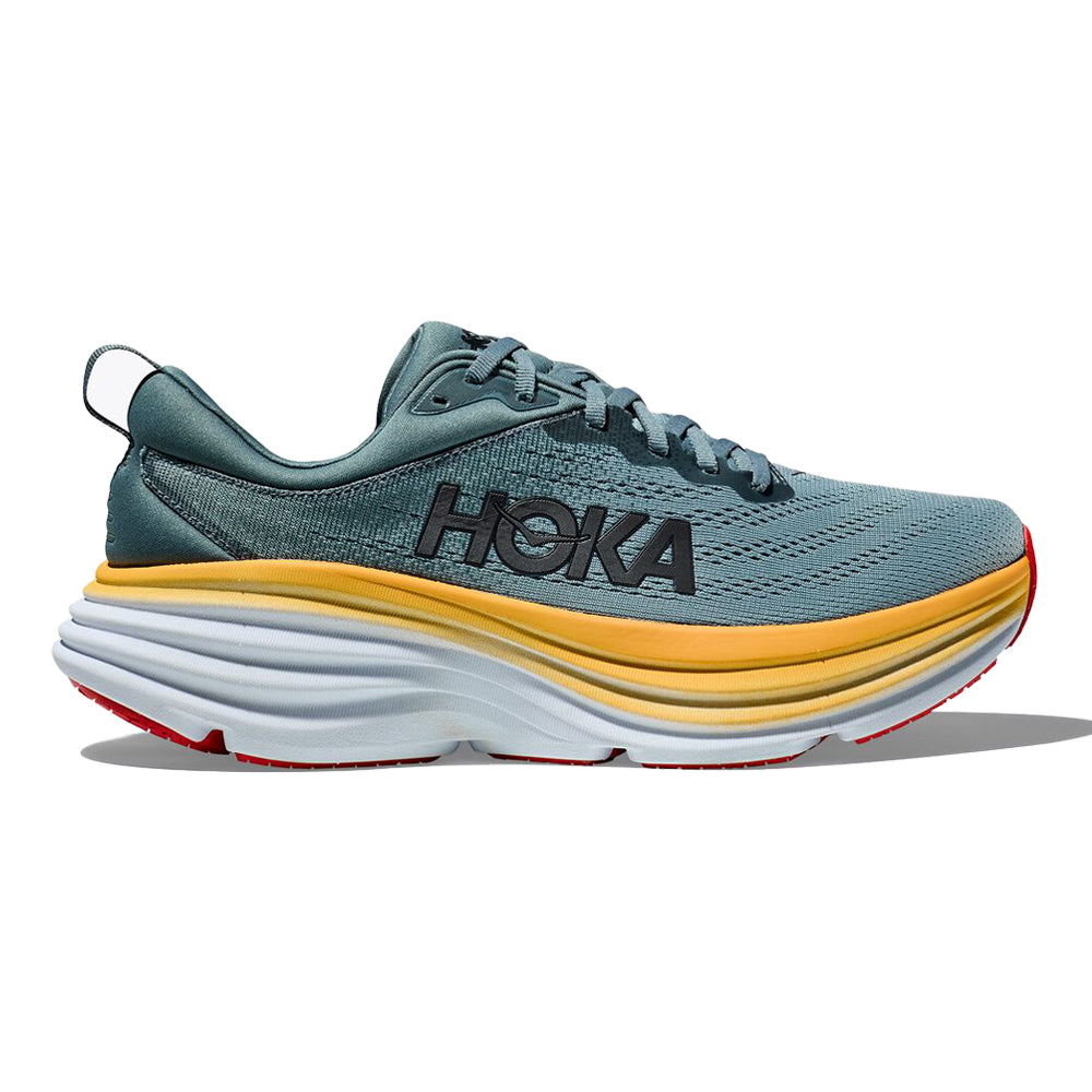 Men's Hoka Bondi 8, Goblin Blue/Mountain Spring, 9.5 D Medium