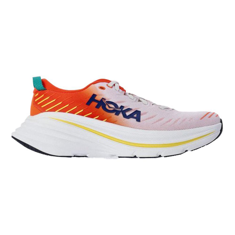 Men's Hoka Bondi X, Blanc De Blanc/Flame, 11.5 D Medium