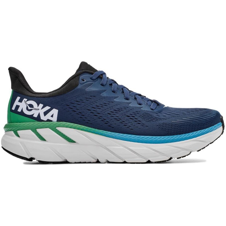 Men's Hoka Clifton 7, Moonlit Ocean/Anthracite, 12.5 2E Wide