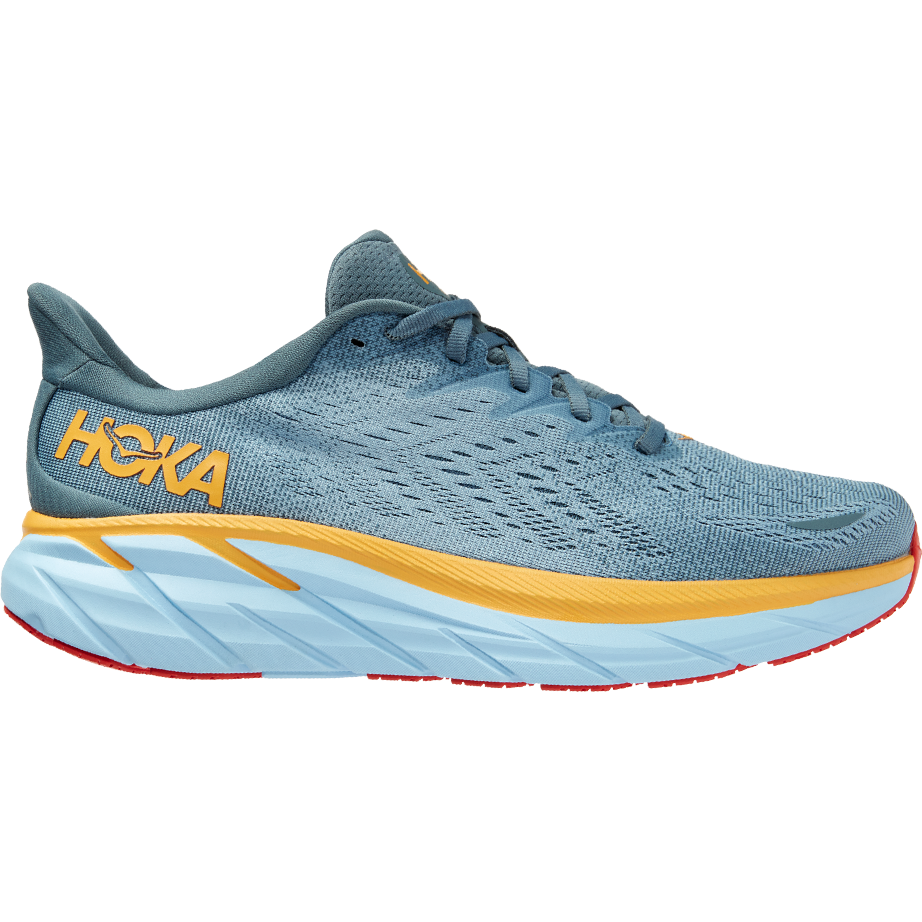 Men's Hoka Clifton 8, Goblin Blue/Mountain Spring, 11.5 D Medium
