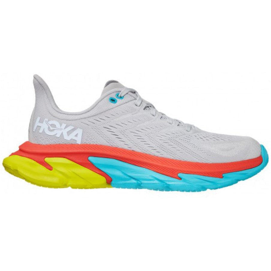 Men's Hoka Clifton Edge, Lunar Rock/White, 11 D Medium