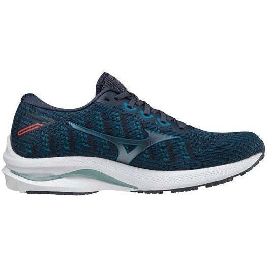 Men's Mizuno Wave Rider 25 Waveknit, Legion Blue/Harbor Blue, 10.5 D Medium